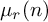 mu Subscript r Baseline left parenthesis n right parenthesis