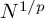 upper N Superscript 1 divided by p