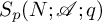 upper S Subscript p Baseline left parenthesis upper N semicolon script upper A semicolon q right parenthesis
