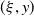 left parenthesis xi comma y right parenthesis