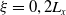 xi equals 0 comma 2 upper L Subscript x Baseline