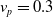 v Subscript p Baseline equals 0.3