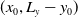 left parenthesis x 0 comma upper L Subscript y Baseline minus y 0 right parenthesis