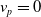 v Subscript p Baseline equals 0