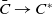 upper C overbar right arrow upper C Superscript asterisk