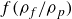 f left parenthesis rho Subscript f Baseline divided by rho Subscript p Baseline right parenthesis