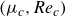 left parenthesis mu Subscript c Baseline comma italic Re Subscript c Baseline right parenthesis