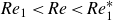 italic Re Subscript 1 Baseline less than italic Re less than italic Re Subscript 1 Superscript asterisk