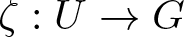 zeta colon upper U right arrow upper G