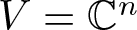 upper V equals Cn