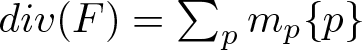 div left parenthesis upper F right parenthesis equals sigma summation pmp left brace p right brace