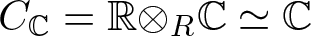 CC equals upper R circled times RC asymptotically equals upper C