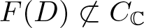 upper F left parenthesis upper D right parenthesis not a subset of CC