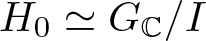 upper H 0 asymptotically equals GC slash upper I