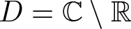upper D equals upper C backslash upper R