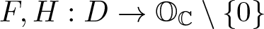 upper F comma upper H colon upper D right arrow OC backslash left brace 0 right brace