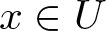 x element of upper U