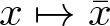 x right arrow from bar x bar