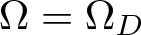 upper Omega equals upper Omega upper D
