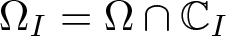 upper Omega upper I equals upper Omega intersection double struck upper C upper I