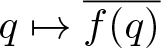 q right arrow from bar f left parenthesis q right parenthesis quotation dash