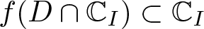 f left parenthesis upper D intersection CI right parenthesis subset of CI