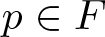 p element of upper F