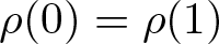 rho left parenthesis 0 right parenthesis equals rho left parenthesis 1 right parenthesis