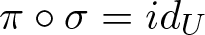 pi ring sigma equals idU