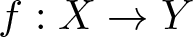 f colon upper X right arrow upper Y