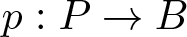 p colon upper P right arrow upper B