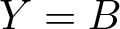 upper Y equals upper B