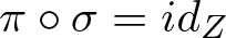 pi ring sigma equals idZ