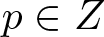 p element of upper Z