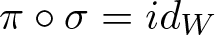 pi ring sigma equals idW