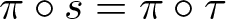 pi ring s equals pi ring tau