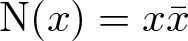 upper N left parenthesis x right parenthesis equals xx bar