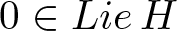 0 element of LieH