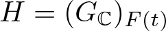 upper H equals left parenthesis GC right parenthesis upper F left parenthesis t right parenthesis