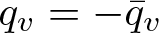 qv equals minus q bar v