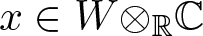 x element of upper W circled times RC