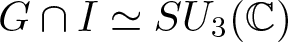upper G intersection upper I asymptotically equals SU 3 left parenthesis upper C right parenthesis