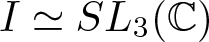 upper I asymptotically equals SL 3 left parenthesis upper C right parenthesis