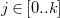 j element of left bracket 0 period period k right bracket