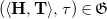 left parenthesis left angle bracket bold upper H comma bold upper T right angle bracket comma tau right parenthesis element of German upper G