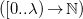 left parenthesis left bracket 0 period period lamda right parenthesis right arrow double struck upper N right parenthesis