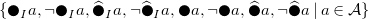 StartSet black large circle Subscript upper I Baseline a comma normal not sign black large circle Subscript upper I Baseline a comma ModifyingAbove black large circle With caret Subscript upper I Baseline a comma normal not sign ModifyingAbove black large circle With caret Subscript upper I Baseline a comma black large circle a comma normal not sign black large circle a comma ModifyingAbove black large circle With caret a comma normal not sign ModifyingAbove black large circle With caret a vertical bar a element of script upper A EndSet