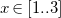 x element of left bracket 1 period .3 right bracket