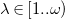 lamda element of left bracket 1 period period omega right parenthesis