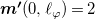 bold italic m bold prime left parenthesis 0 comma script l Subscript phi Baseline right parenthesis equals 2